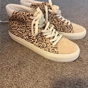 Madewell Leopard Print High-Top Sneakers